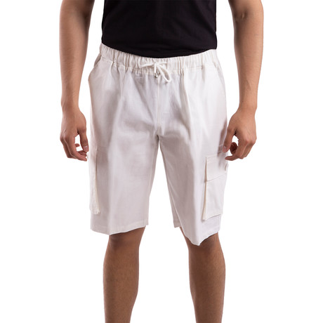 Side Pocket Shorts // White (30)