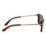 Men's Queensland Sunglasses // Brown Frame + Blue Lens