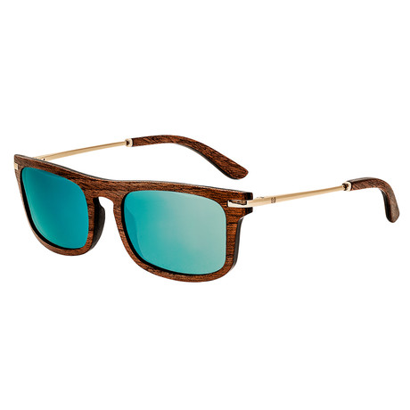 Men's Queensland Sunglasses // Brown Frame + Blue Lens