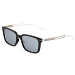 Unisex Doumia Sunglasses // Black Frame + Silver Lens