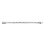 Flat Contemporary Link Bracelet // Silver (Large // 8.5")