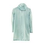 Transparent Hooded Coat // Foggy Dusty Mint (XL)