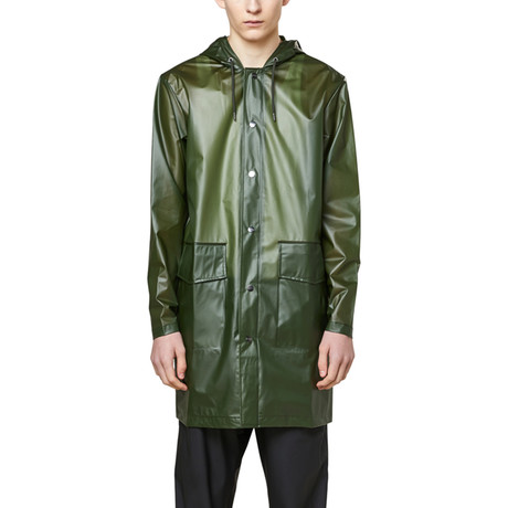 Transparent Hooded Coat // Foggy Green (S)