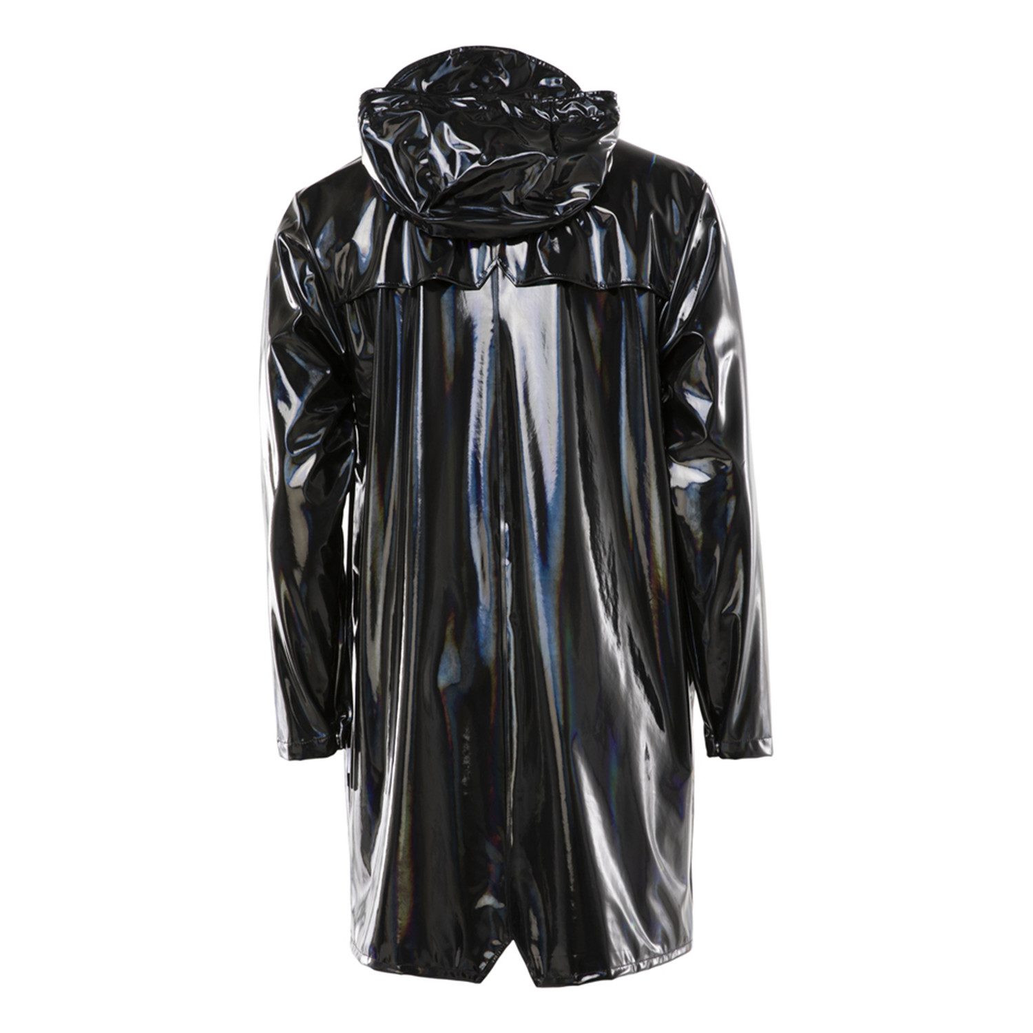 Holographic Long Jacket // Holographic Black (M) - Rains - Touch of Modern