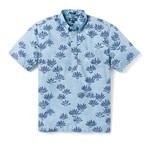 Falling Fan Flowers Shirt // Niagara Blue (XS)
