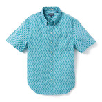 Tapa Waves Tailored Shirt // Teal (XS)
