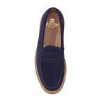 Issac Suede Penny Loafer // Navy (US: 9)