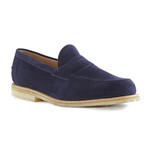 Louis Suede Penny Loafer // Navy (US: 8.5)