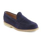 Louis Suede Penny Loafer // Navy (US: 10.5)