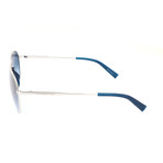 Men's EZ0096 Sunglasses // Shiny Palladium + Gradient Blue