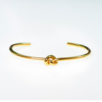 Dell Arte // Stainless Steel Knot Bangle // Gold