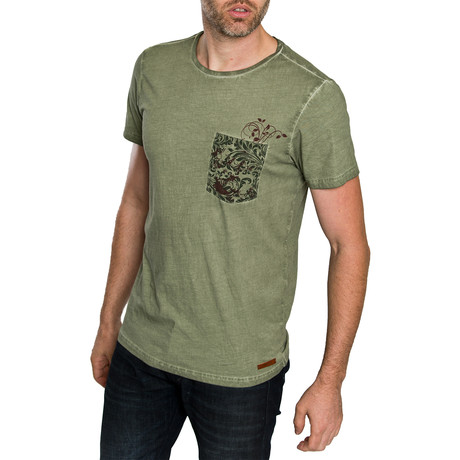Printed Pocket T-Shirt // Green (S)