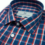 Shepard No Sweat Dress Shirt // Blue + Red + Gray (Small Slim Fit)