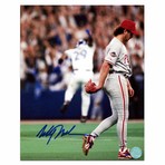 Mitch Williams // Philadelphia Phillies // Signed 1993 WS Walk Off Home Run Photo