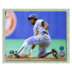 Rickey Henderson // New York Yankees // Autographed Stolen Base // Photo