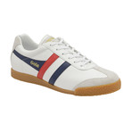Harrier Leather // White + Navy + Red (US: 7)