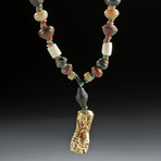 Necklace w/ Inca 18K Gold Pendant, Spindle Whorls