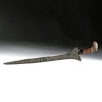 Early 20th C. Indonesian Iron, Brass & Wood Kris