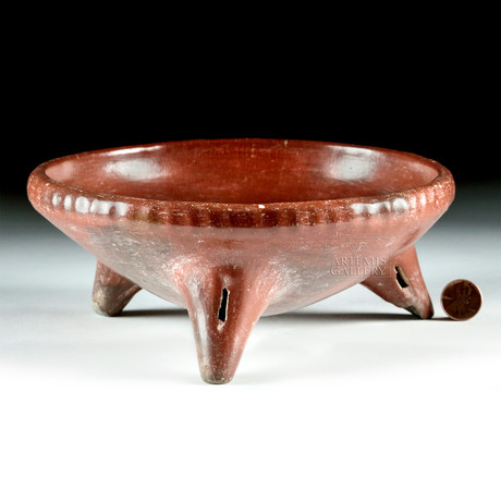 Chupicuaro Redware Tripod Rattle Dish