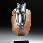 Early 20th C. African Guro Painted Wood Face Mask