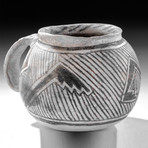 Anasazi Black on White Pottery Mug w/ Handle