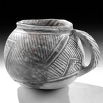 Anasazi Black on White Pottery Mug w/ Handle