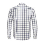 Emesto Button-Up Shirt // White + Navy (S)