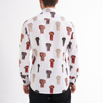 Lucio Button-Up Shirt // White + Multicolor (XL)