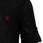 Ric Linen Button-Up Shirt // Black (XL)
