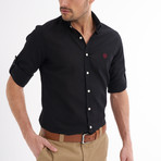 Ric Linen Button-Up Shirt // Black (S)