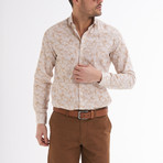 Lucca Button-Up Shirt // Beige + White (M)