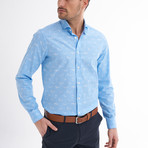 Tommaso Button-Up Shirt // Baby Blue + White (L)