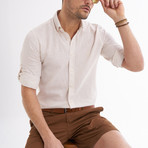 Ric Linen Button-Up Shirt // Beige (M)