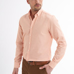 Ric Linen Button-Up Shirt // Salmon (L)