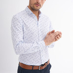 Umberto Button-Up Shirt // Baby Blue + Navy (S)