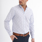 Umberto Button-Up Shirt // Baby Blue + Navy (L)