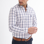 Emesto Button-Up Shirt // White + Navy (XL)