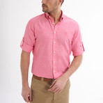 Ric Linen Button-Up Shirt // Pink (L)