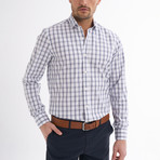 Maximo Button-Up Shirt // White + Navy (XL)