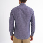 Ric Linen Button-Up Shirt // Light Navy (M)