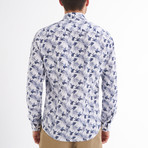 Fico Button-Up Shirt // White + Navy (S)