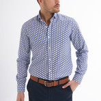 Gilberto Button-Up Shirt // White + Navy (2XL)
