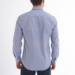 Gilberto Button-Up Shirt // White + Navy (XL)