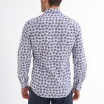 Gavino Button-Up Shirt // White + Navy (XL)