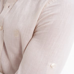 Ric Linen Button-Up Shirt // Beige (S)