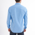 Paulo Linen Button-Up Shirt // Light Blue + White (2XL)