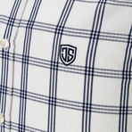 Emesto Button-Up Shirt // White + Navy (2XL)
