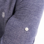 Ric Linen Button-Up Shirt // Light Navy (M)