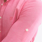 Ric Linen Button-Up Shirt // Pink (XL)