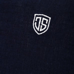 Ric Linen Button-Up Shirt // Navy (S)